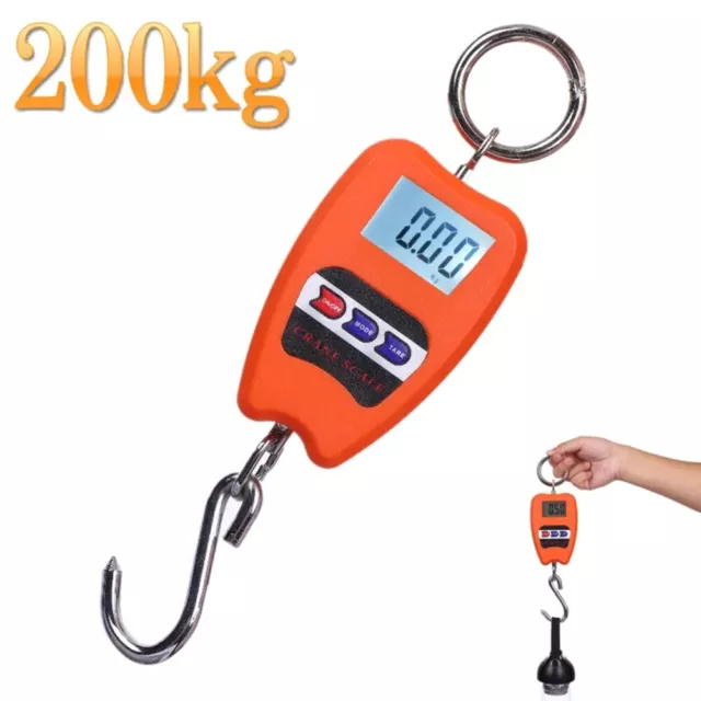 Mini Crane Scale Portable LCD Digital Electronic Hook Hanging Weight 200kg UK