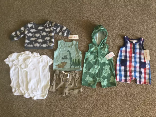 Baby Boy Szs 0-3 months, 3-month clothes lot, NWT! Brand New Cat & Jack, Carters