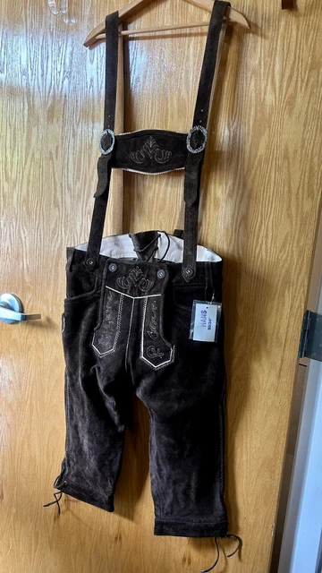 NWT Lederhosen4U Brown Lederhosen Hans 50/34"