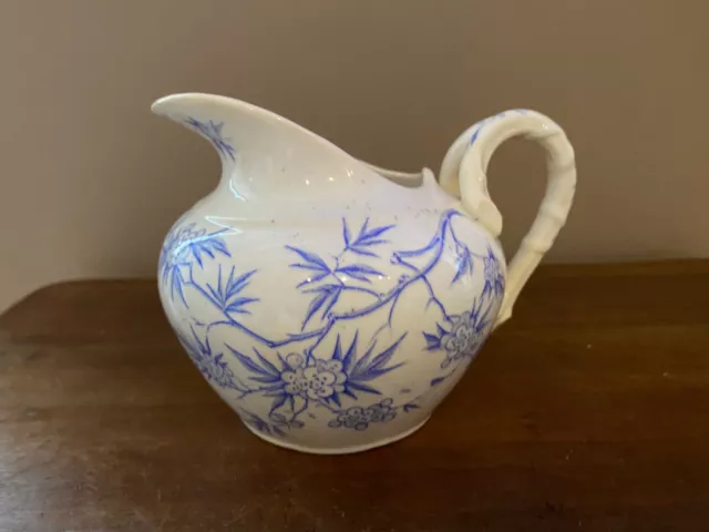Pot à lait Ancien Sarreguemines bleu porcelaine