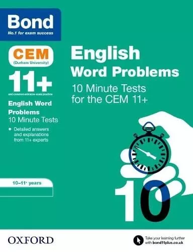 Bond 11+: CEM English Word Problems 10 Minute Tests: 1... by Hughes, Michellejoy