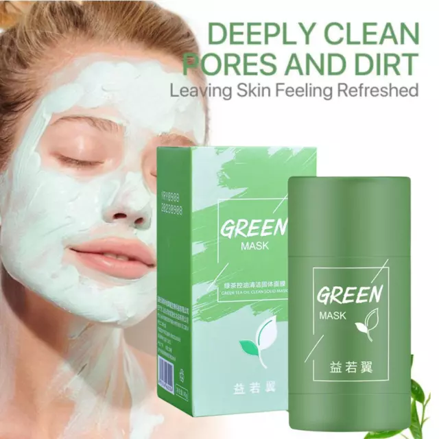 Green Tea Face Mask Deep Cleansing Stick Moisturizing Cleaning Oil ContrF5