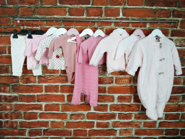 Girls Baby Bundle 0-3 Months Jasper Conran Next Etc Coat Dungarees Leggings 62Cm