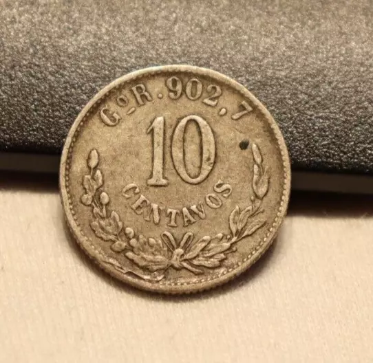 1898 GoR MEXICO SILVER 10 CENTAVOS