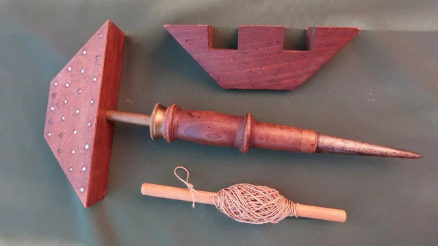 Magnifique ancien miroir à alouettes à cordon - Objets divers (9132151