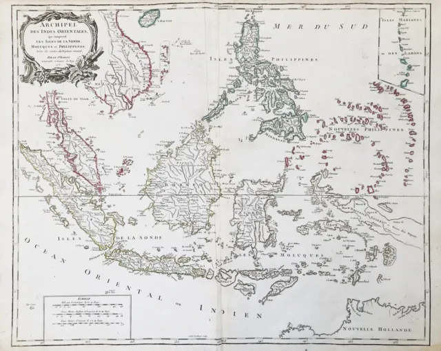 Philippinen Philippines Indonesia Malaysia Borno Java Sumatra Karte map Vaugondy