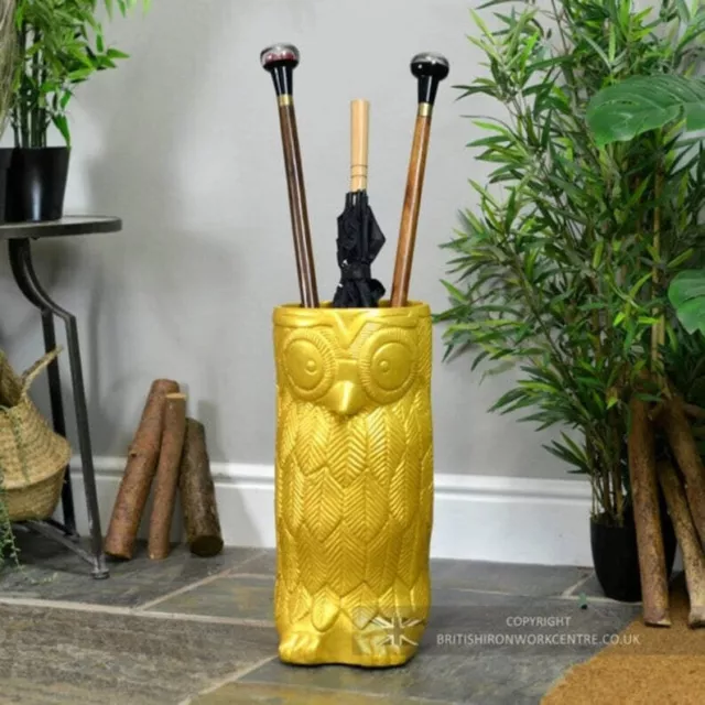 New carved stick stand Wooden Owl Umbrella & Walking Home decor Gift