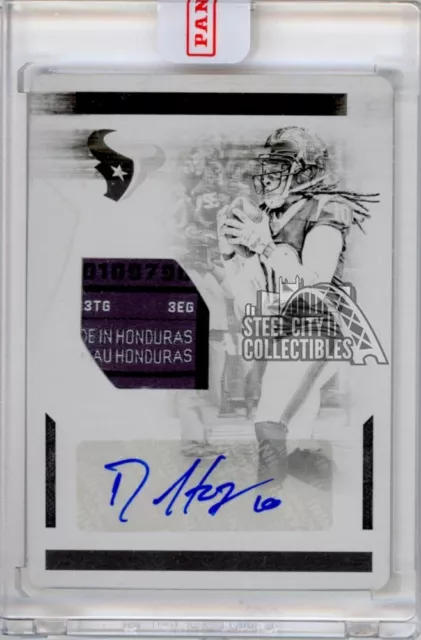 DeAndre Hopkins 2016 National Treasures Printing Plate Patch Autograph Card 1/1