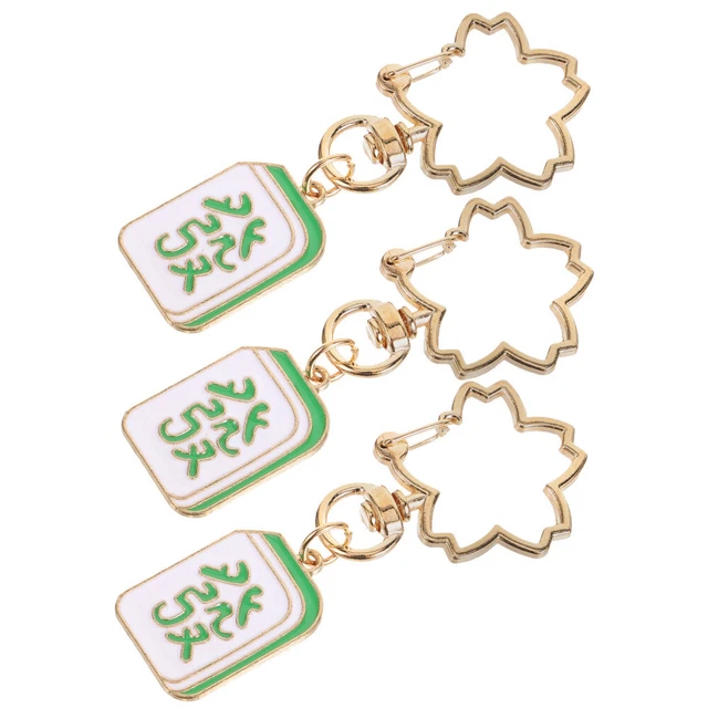 3 pz Portachiavi Mahjong Piastrelle Mahjong Ricchezza Portachiavi Decorazione Bambino