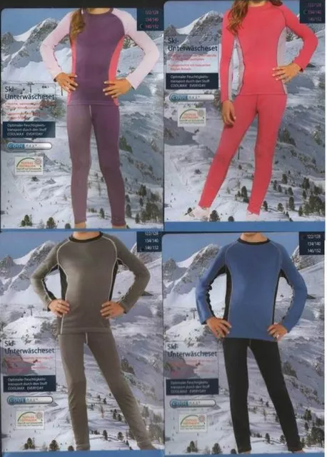 Ski Unterwäsche unisex lange Unterhose Langarmshirt diverse Farben Coolmax