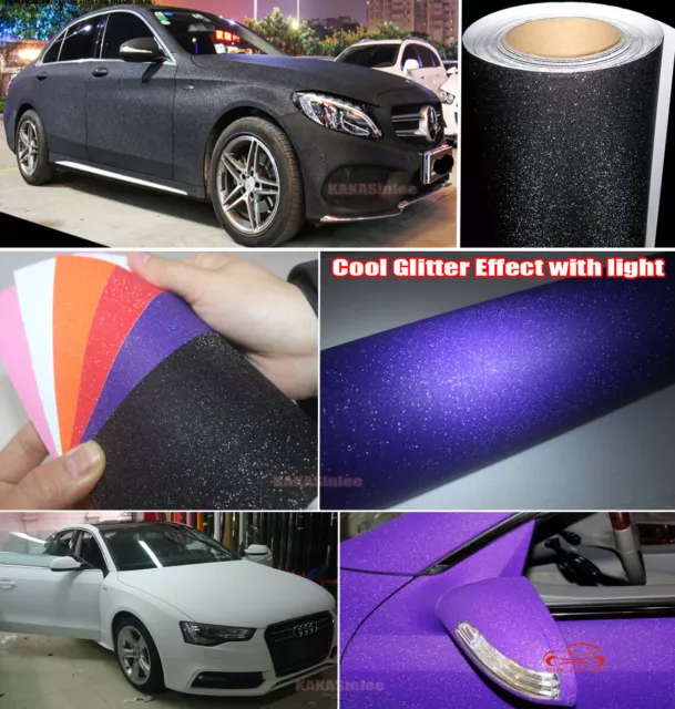 Air Release Entire Car Wrap Matte Glitter Diamond Sparkle Vinyl Decal Sticker AX