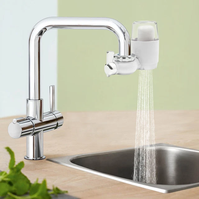 Filtro Acqua a Carboni Attivi, 3 Pezzi Purificatore Rubinetto Anticalcare del Filtro dell'Acqua Depuratore, Aggiornato Universale Filtri Acqua Potabile per Casa Cucina (Filtrazione a 6 Strati