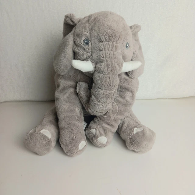 IKEA GREY ELEPHANT Soft Toy Plush With Tusks Klappar Vintage £15.00
