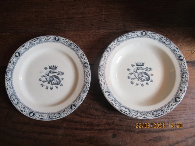 Francois 1Er Salins Terre De Fer 1 Assiette Plate Et 1 Creuse