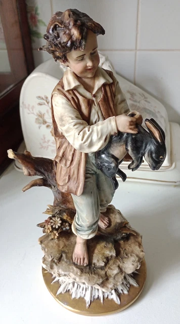 vintage-capodimonte-porcelain-figure-boy-rabbit-signed-18-00
