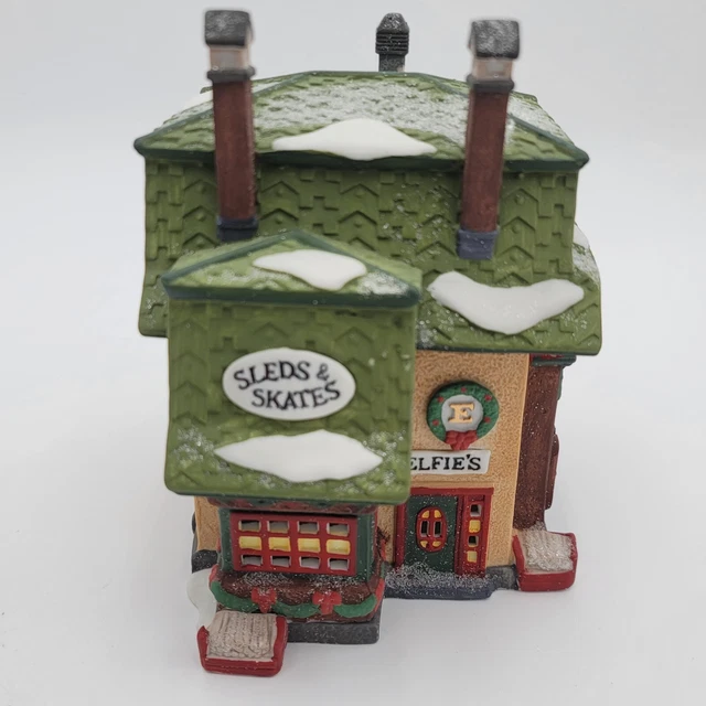 Dept 56 - North Pole Series - Elfie’s Sleds and Skates #56251 92 Retired Village