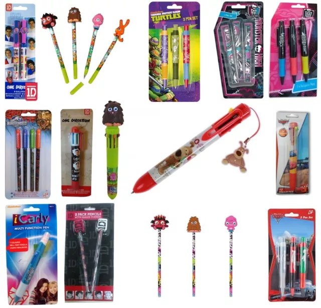 Disney & Kids TV Character Pen Pencils Stationery School College Set New Gift