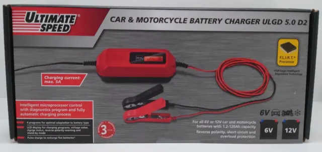 Lidl car and motorcycle battery charger. Ultimate speed. Charge maintainer.  ULGD 5.0 A1 