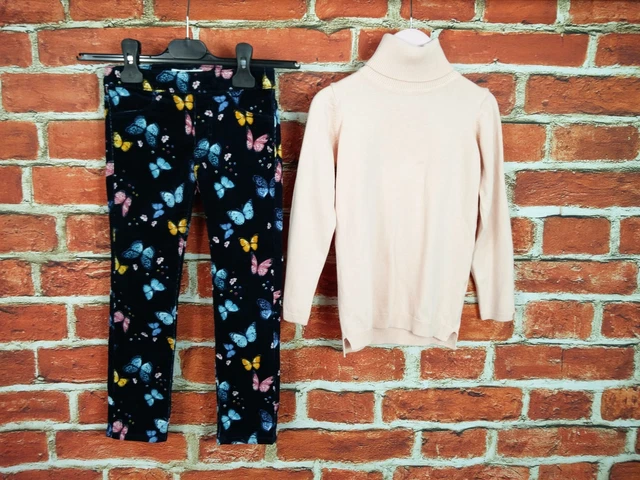 Girl Bundle Age 4-5 Years H&M Zara Cord Trousers Roll Neck Jumper Pullover 110Cm