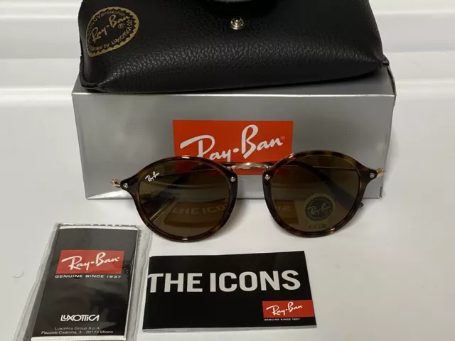 Ray-Ban Sunglasses ICONS RB 2447 1160 49-21 Havana & Gold w/B15  lenses