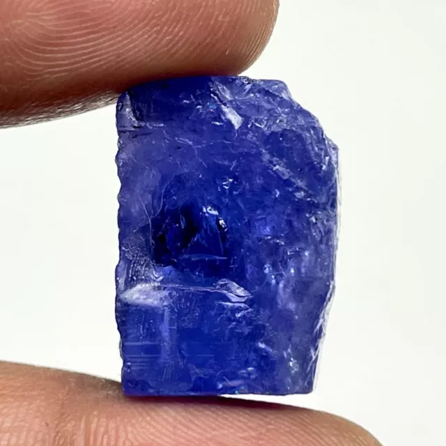 69.65 Cts Natural Tanzanite Rough Vibrant Blue 23x21mm Certified Loose Gemstone