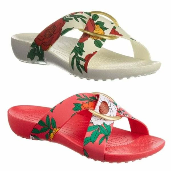 CROCS SERENA PRINTED CROSSBAND 206434 Ladies Womens Summer Floral