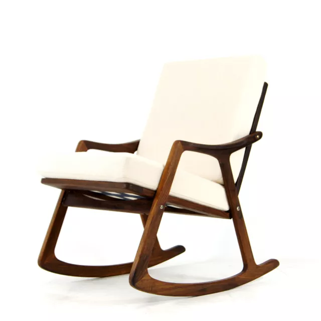 Retro Vintage Danish Design Teak Rocking Chair Lounge Armchair Mid Century 1960s