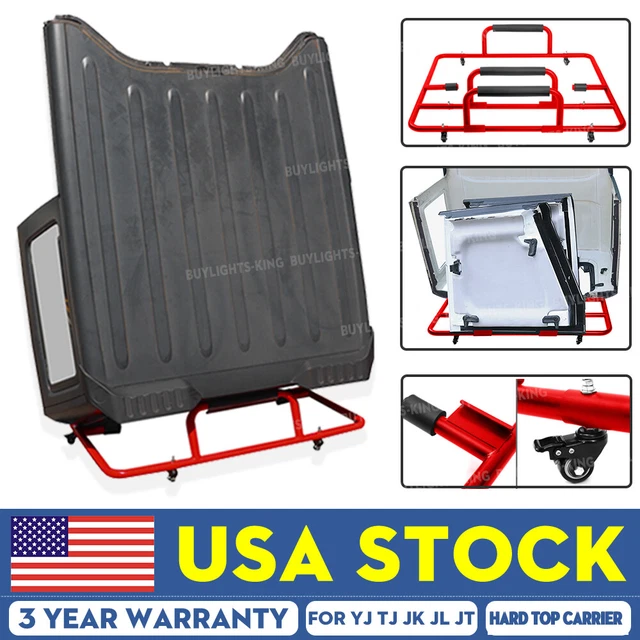 SLIDING HARD TOP Carrier Storage Cart Rack for 872023 Jeep Wrangler YJ