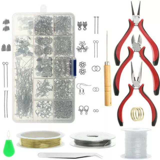 Jewellery Making Kit Wire Findings Pliers Set Starter DIY Tool Bracelet Repair 3