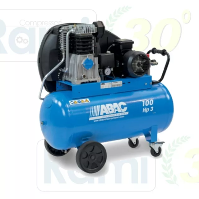 Compressore aria a cinghia professionale ABAC PRO A49B 100 CM3 - 230V 2,2 KW 3HP