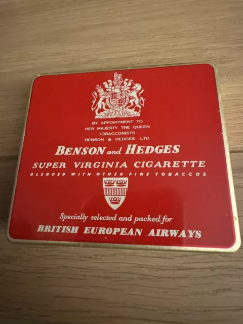 Vintage BEA Benson &Hedges Empty Cigarette Tin