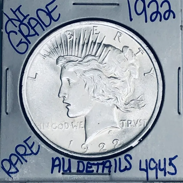 1922 Silver Peace Dollar High Grade Coin U.s. Mint Free Shipping 4945