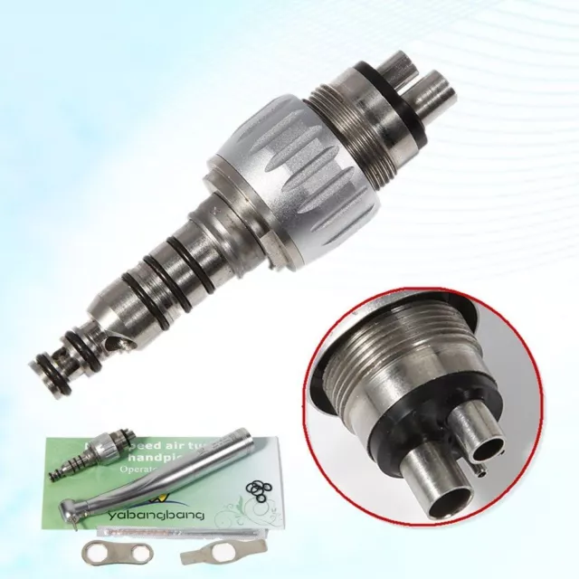 Dental 4-Hole Quick Coupler Connector Adapter fit KaV Handpiece Yabang YDKKM Q