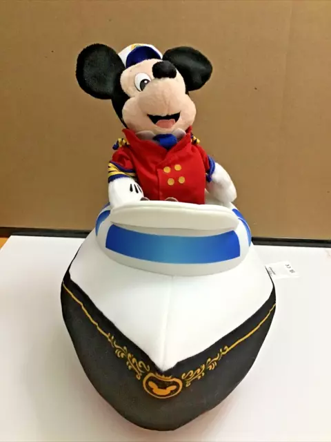 DISNEY CRUISE LINE Mickey Mouse Bean Bag Toy & Cruise Ship Plush Boat ...