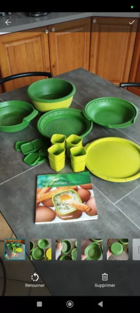 Tupperware Micro Vap vert + Insert + 8 ramequins + Livre Recettes