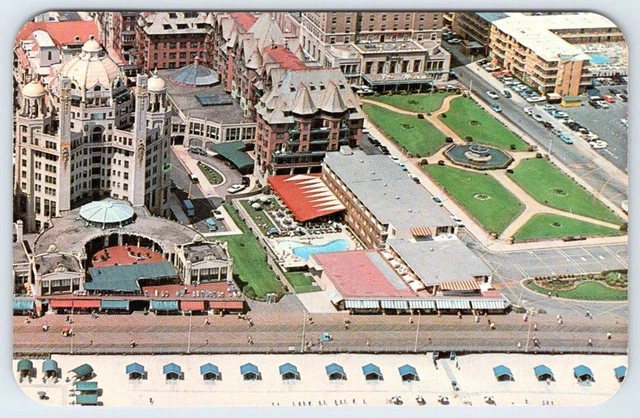 1964 Marlborough-Blenheim Hotel Boardwalk Aerial View Atlantic City Nj Postcard