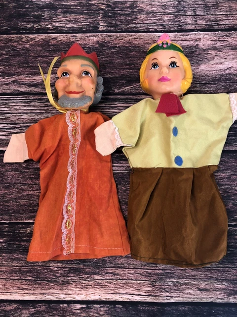 Mr. Rogers Neighborhood Rubber Head Hand Puppets King & Princess