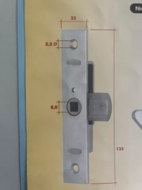 Zungenschloss 125 x 25 8 mm vierkannt Pferdeanhänger Viehanhänger Anhänger