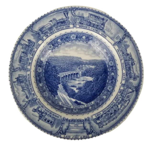 Scammell's Lamberton B & O Railroad Thomas Viaduct Fruit Dessert Bowl 7"