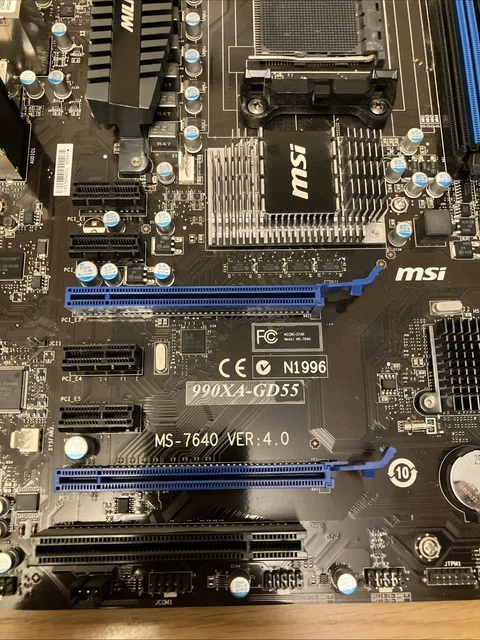 MSI 990XA-GD55 AM3+ Motherboard with I/O Shield, Ver4.0, AMD Socket £52 ...