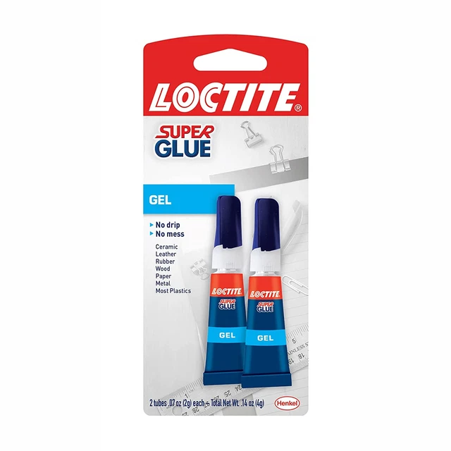 LOCTITE SUPER GLUE Gel Tube Clear Superglue 0.7 Fl Oz Tube 2 Pk 4.49