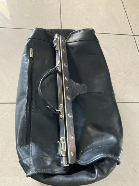 Vintage Arzttasche, Doktorkoffer  ,  Echt Leder schwarz