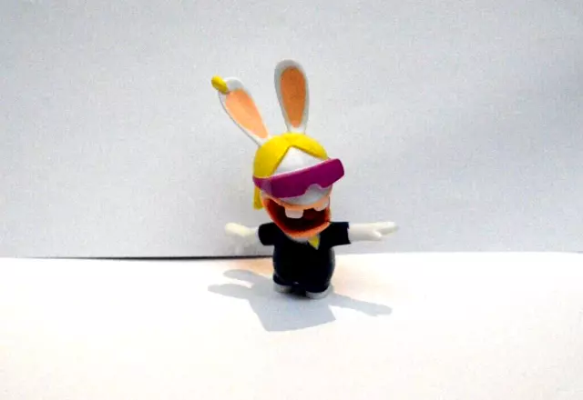 Jouet figurine lapin crétin PVC bd DESSIN ANIMÉ lunette de star