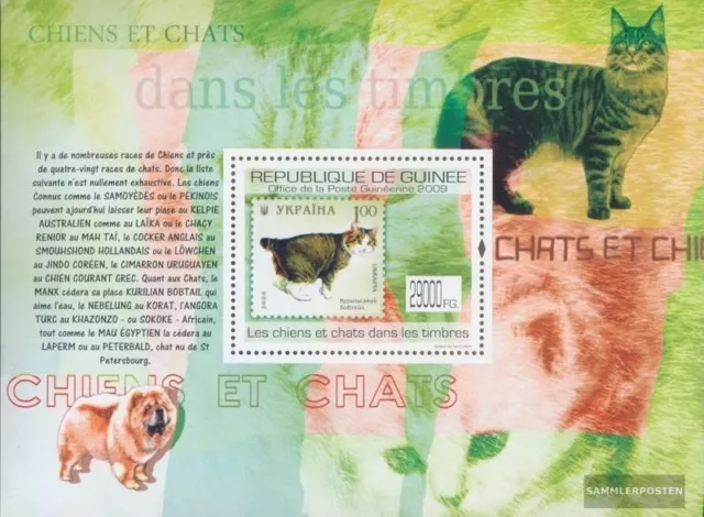 Guinea Block 1769 (kompl. Ausgabe) postfrisch 2009 Hunde & Katzen auf Briefmarke