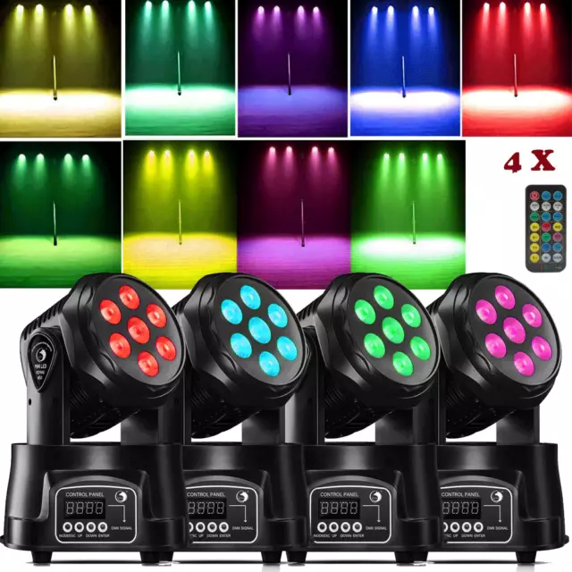 105W Moving Head Beam Wash Bühnenlicht DMX RGBW 7 LED Spot DJ Partylicht Disco