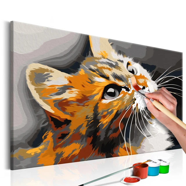 Malen Nach Zahlen 'Elfe & Tiger' – Leinwand 40x50 Cm, Inkl. Farben & Pinsel, Für Erwachsene & Kinder