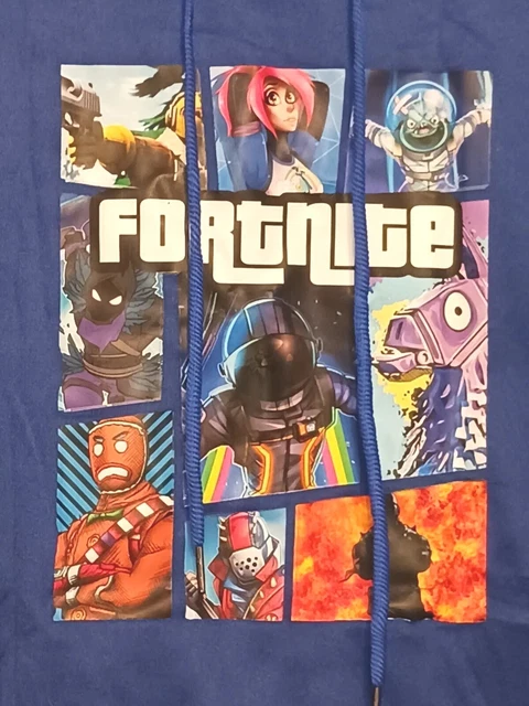 NWOT Fortnite Unisex Sweatshirt Hoodie Size XL Blue Hood