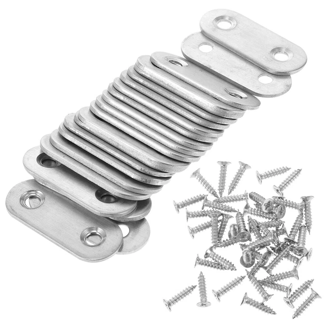 Staffe Connettore Angolo Mobili in Legno Argento Acciaio Inox
