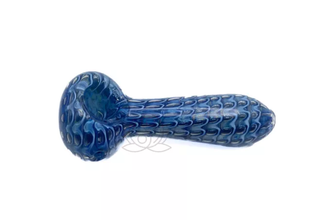 4.5" Blue THICK GLASS COLLECTIBLE TOBACCO SMOKING BOWL HAND PIPES