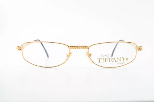 LIFE by TIFFANY Lunettes Brille T469 54-20 140 C4 23K Gold Plated 1990s Italy 3